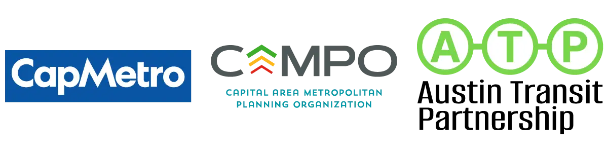 CapMetro, CAMPO and ATP logos.